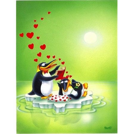 My Love Song Penguins Flag Garden Size